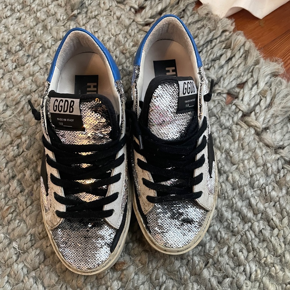 Sequin Platform Golden Goose